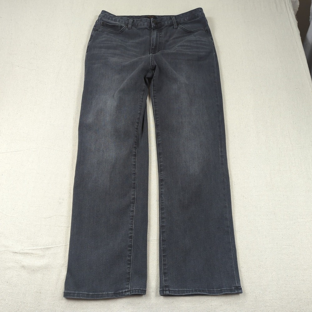 Quince High-Rise Straight Leg Jeans — Charcoal Gray
